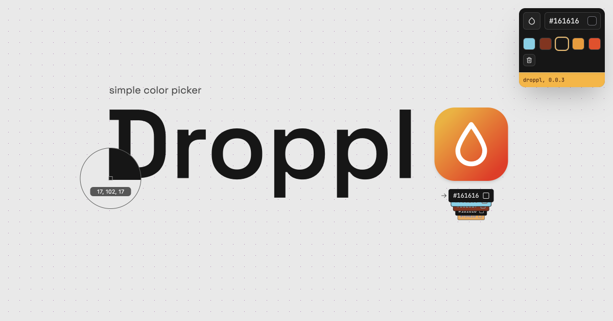 Média Droppl - Extension de sélecteur de couleurs simple pour Chrome 2