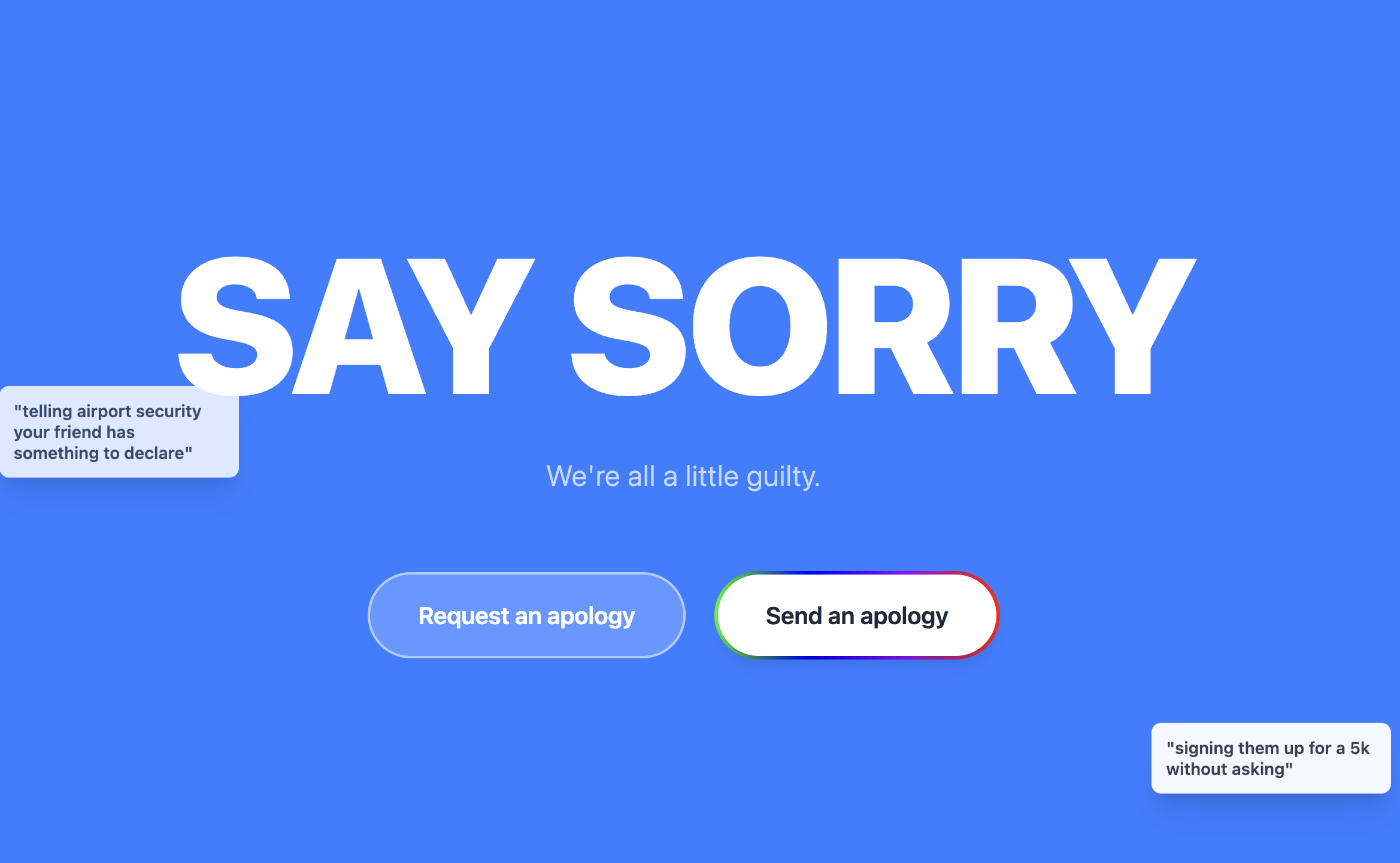 SAY SORRY gallery image