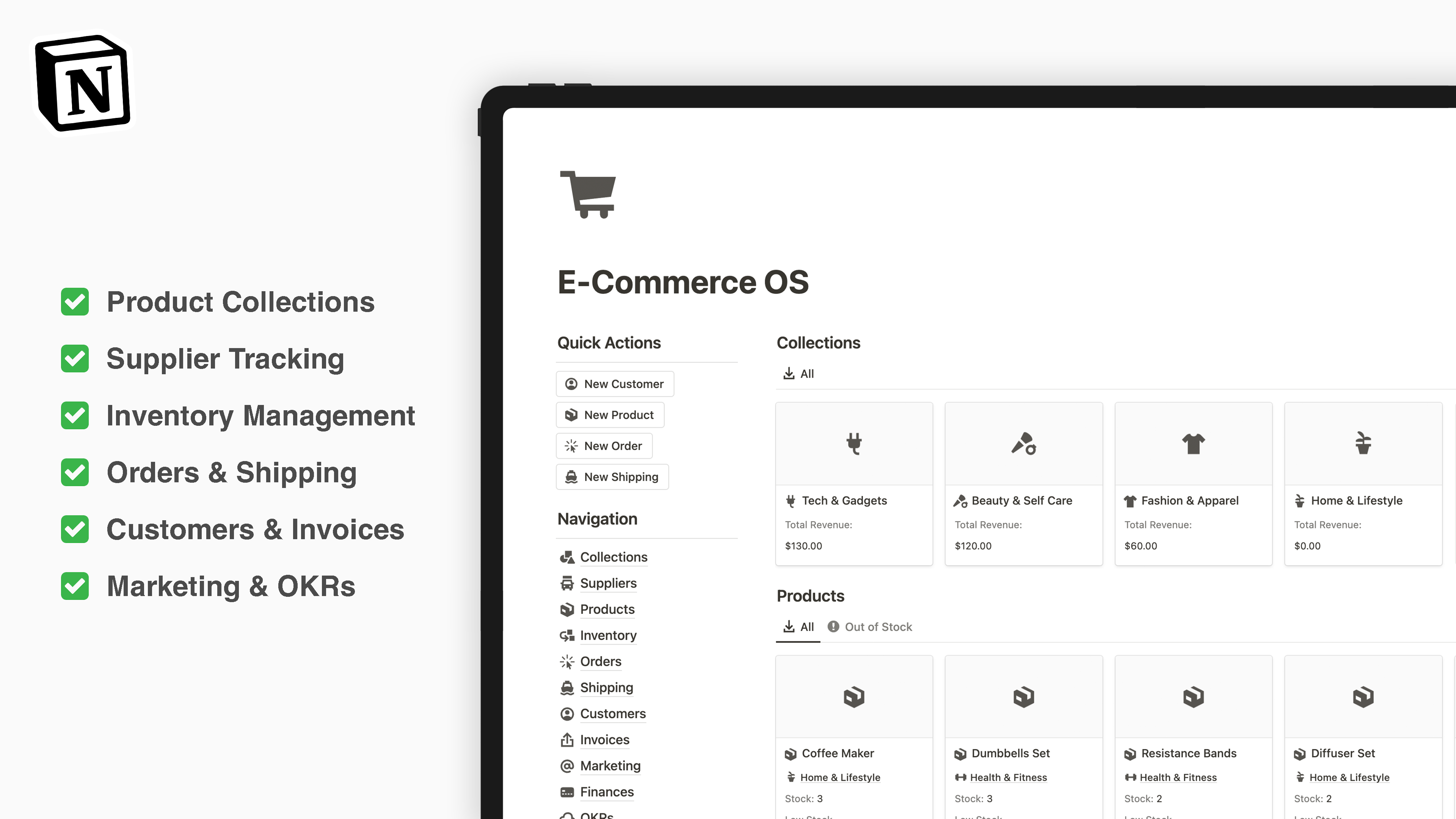 Notion E-Commerce OS gallery image