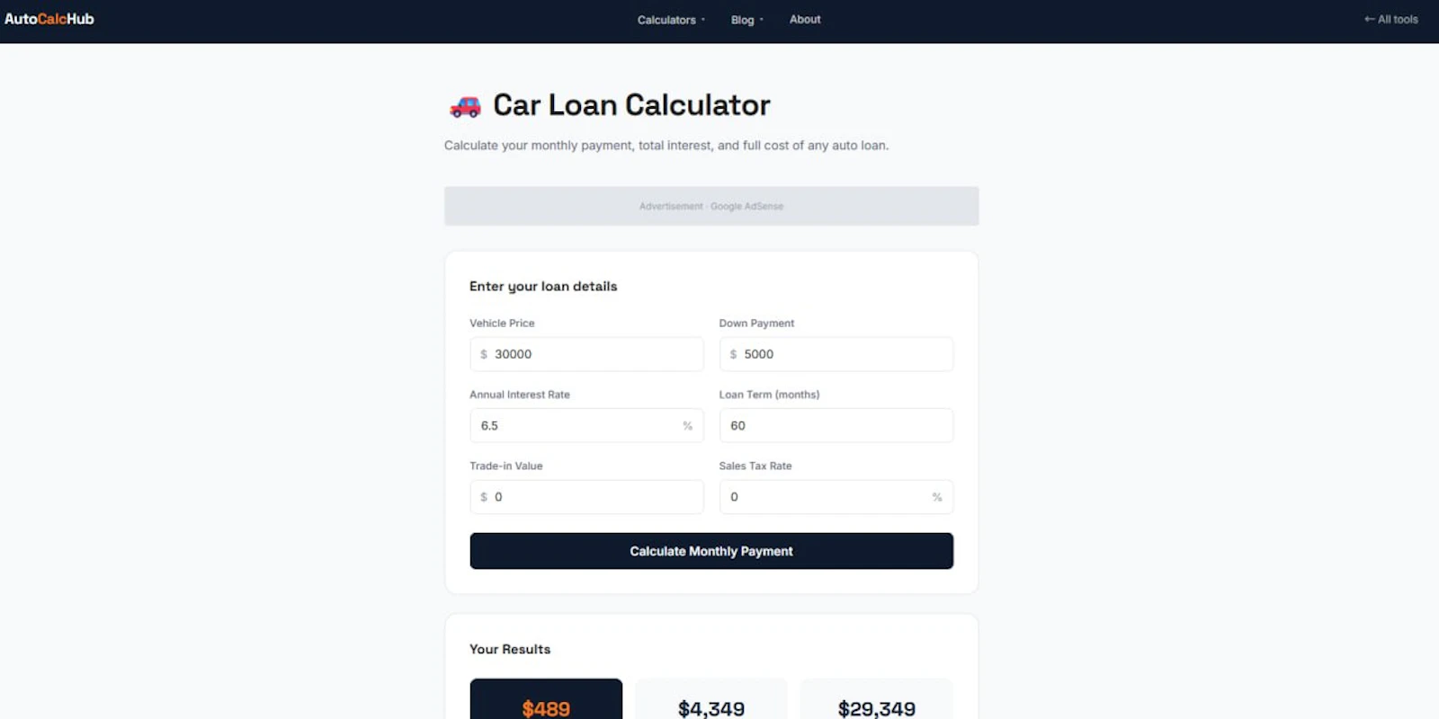 AutoCalcHub screenshot 2
