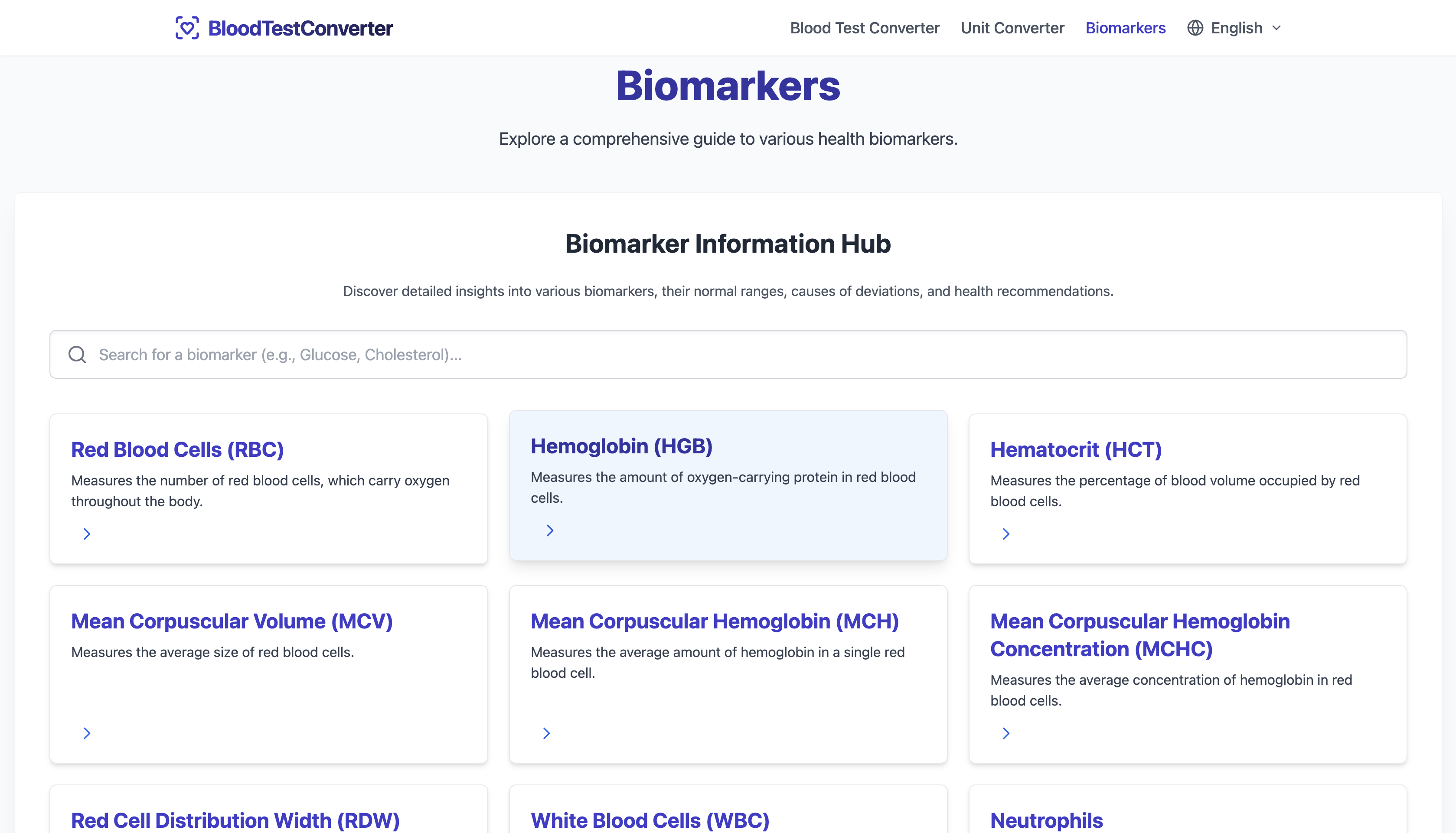 Online Blood Test Converter gallery image