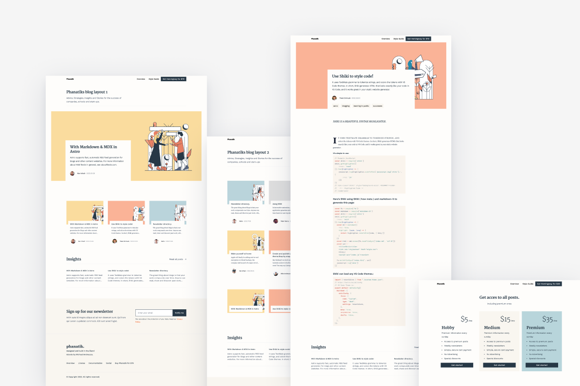 Slagen - Een elegant blogthema gebouwd met Astro, Tailwind CSS & MDX media 1