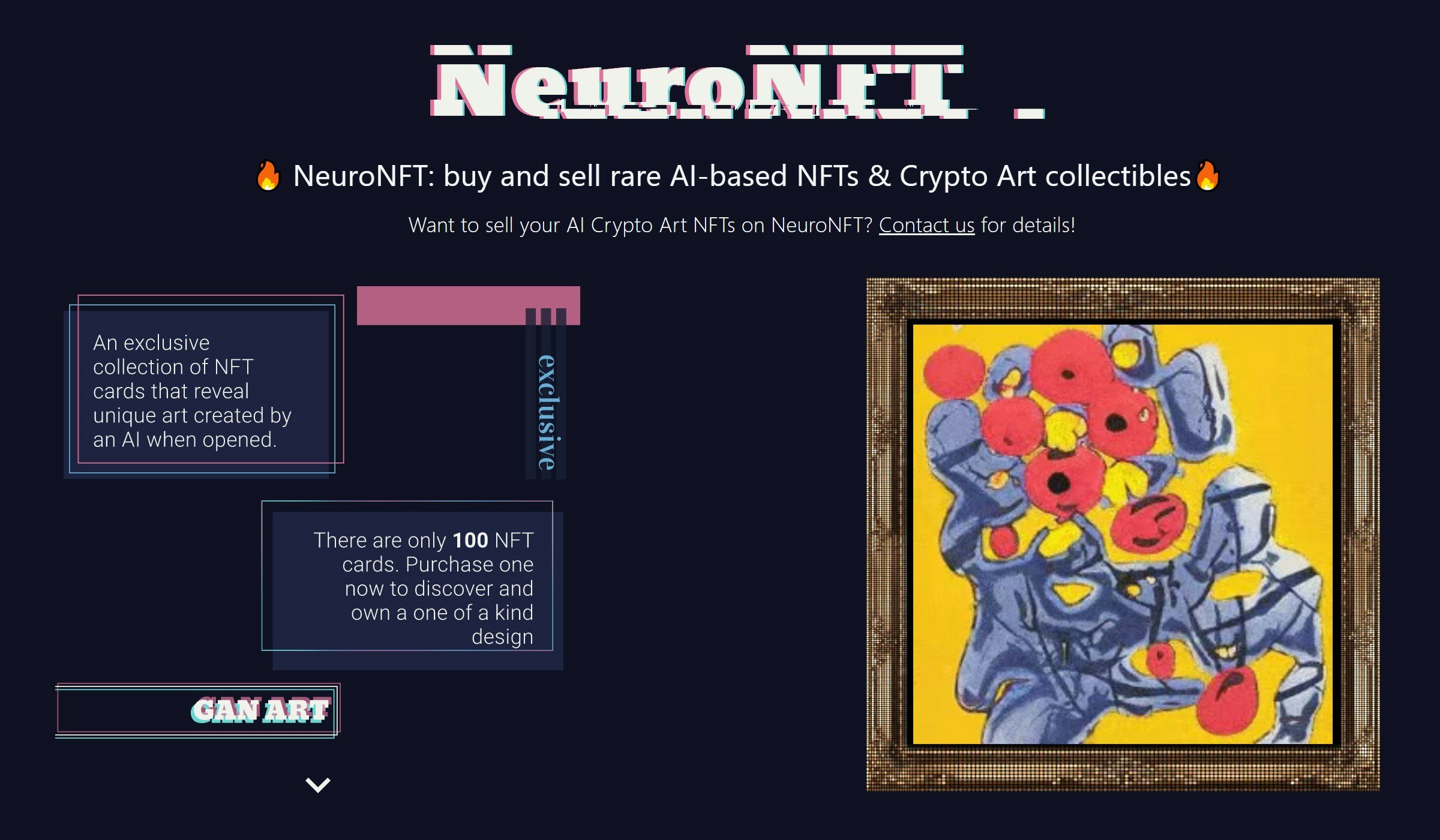 NeuroNFT: Buy and sell rare AI-based NFTs | Product Hunt