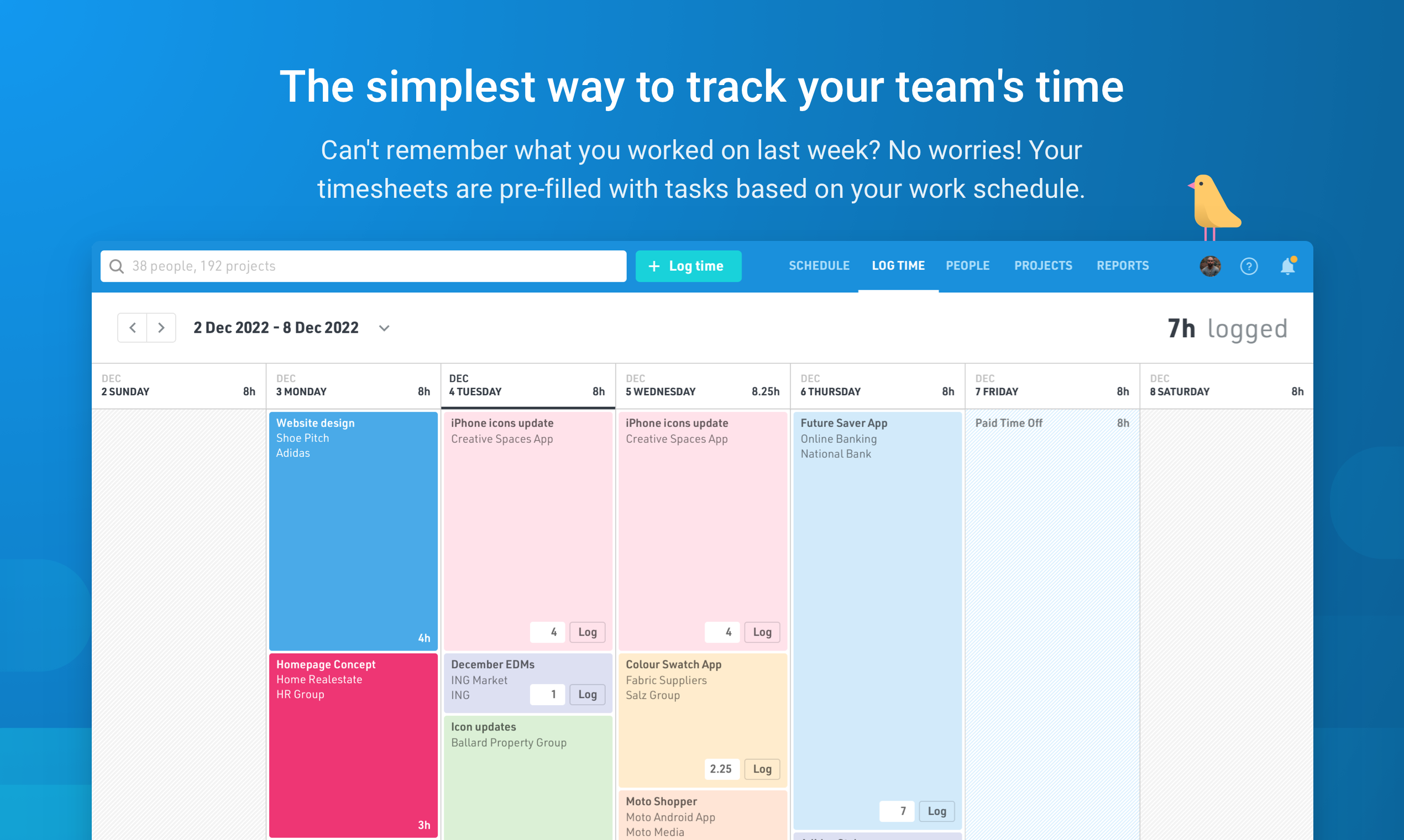 Float Time Tracking The simplest way to track your team’s time