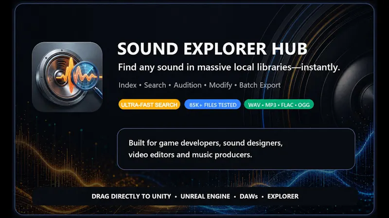 Sound Explorer Hub screenshot 1 (video preview)