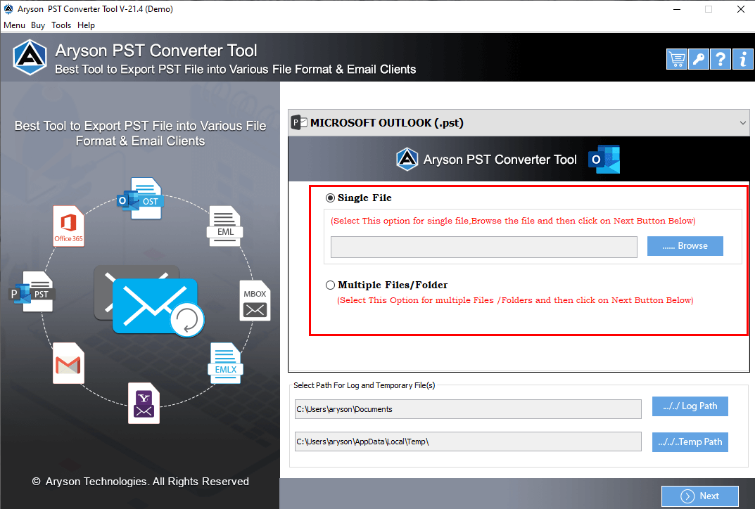 Outlook 변환기 도구 - Outlook PST 파일을 PDF, Mbox, EML로 변환하는 최고의 소프트웨어 미디어 3