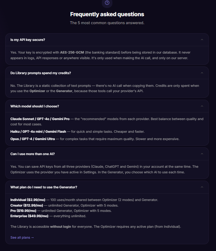 ProPrompt — Professional prompts. gallery image