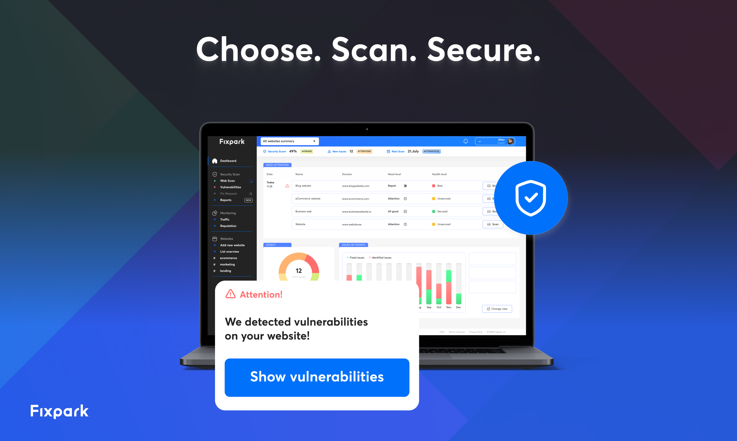 FixPark - 몇 번의 클릭으로 웹 사이트 보안을 개선하십시오 미디어 3