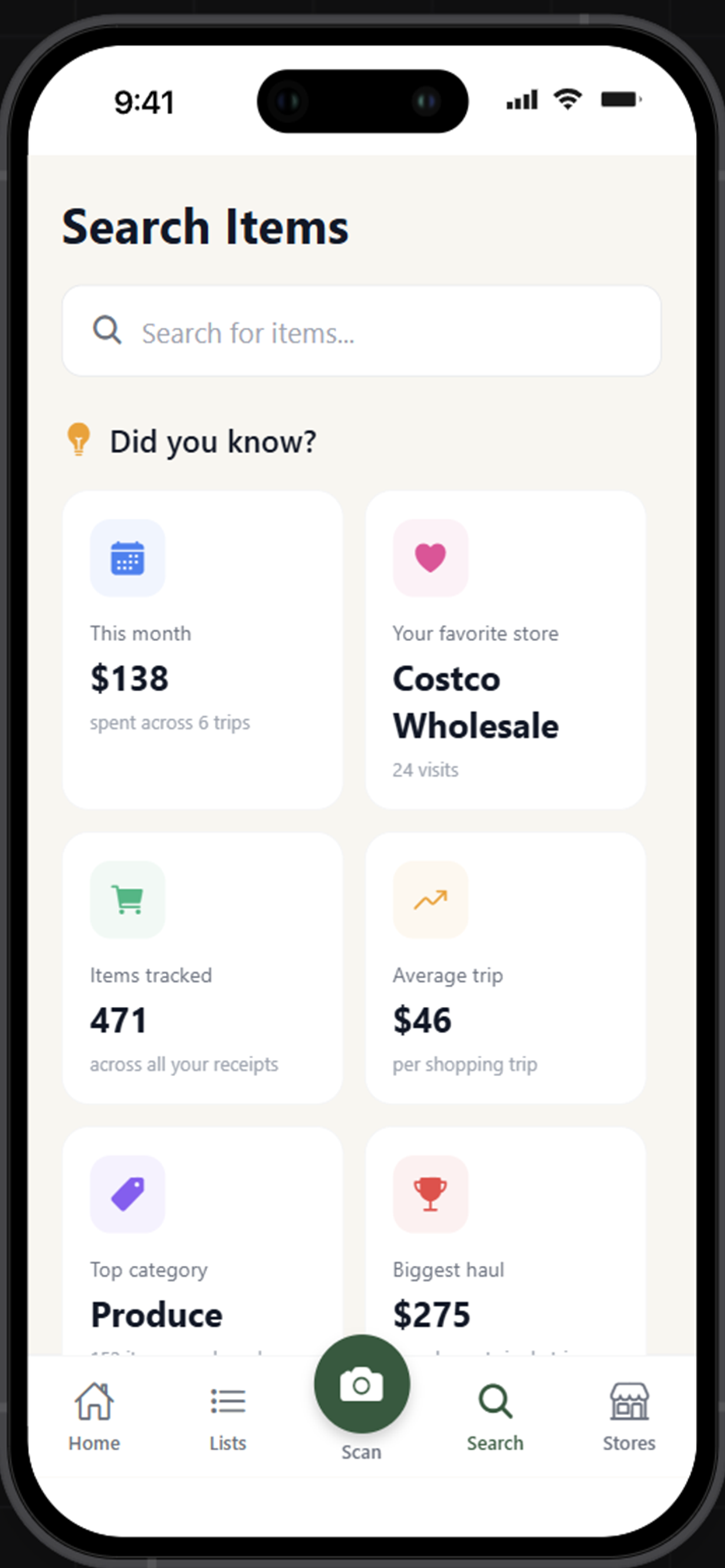 GrocSnap: Grocery Tracker - Screenshot 2 showing product features and functionality
