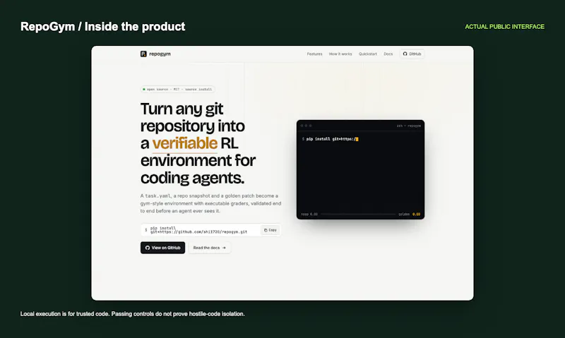 RepoGym screenshot 1