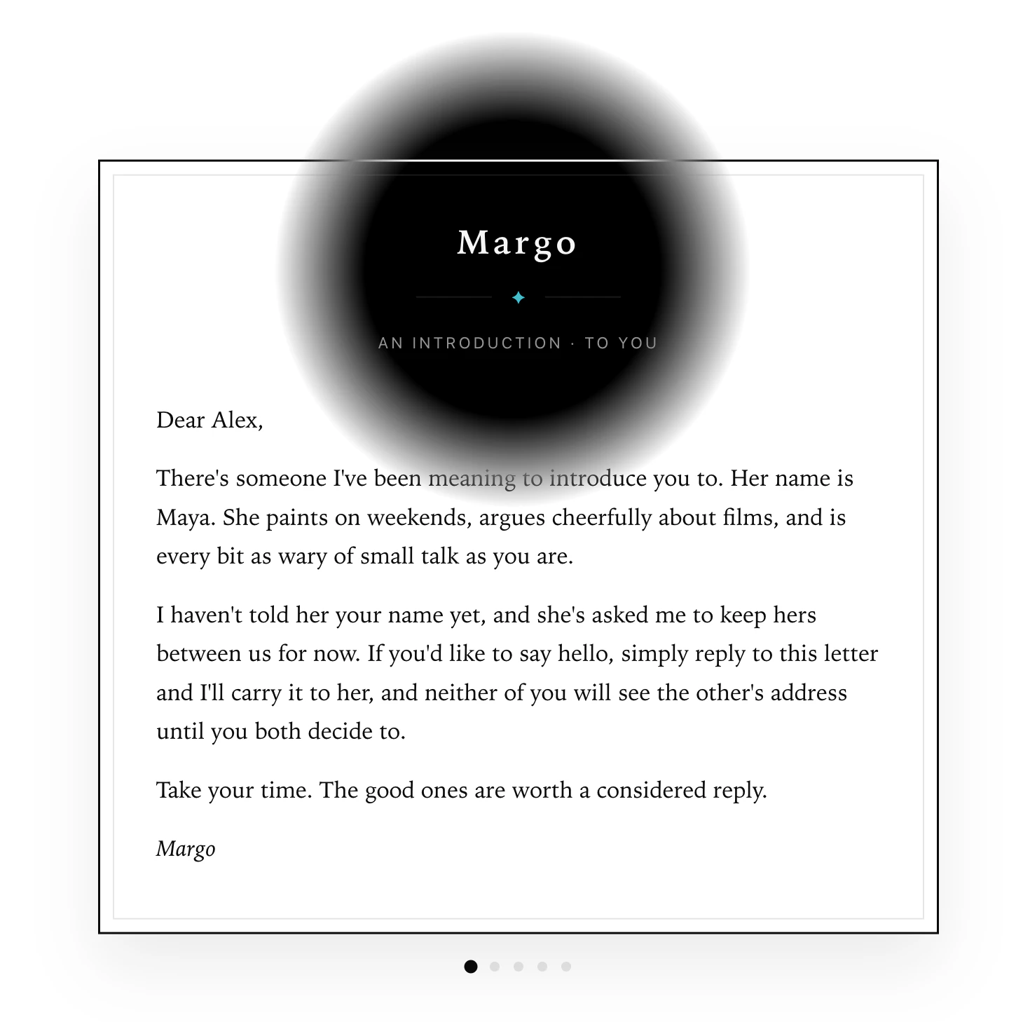 Margo : Dating through emails 截图 2