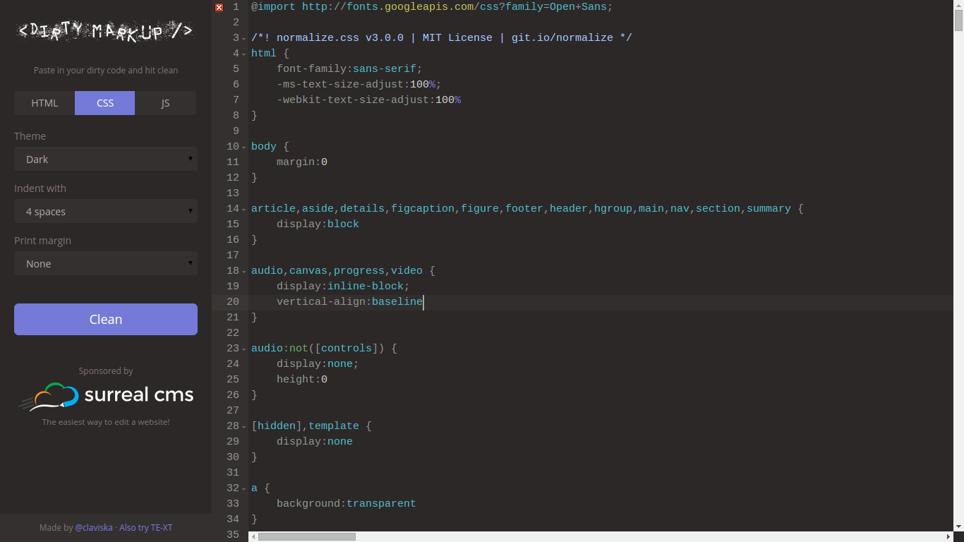 Dirty Markup Image