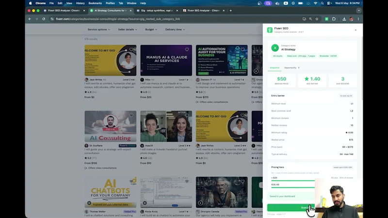 Fiverr SEO Analyzer screenshot 1 (video preview)