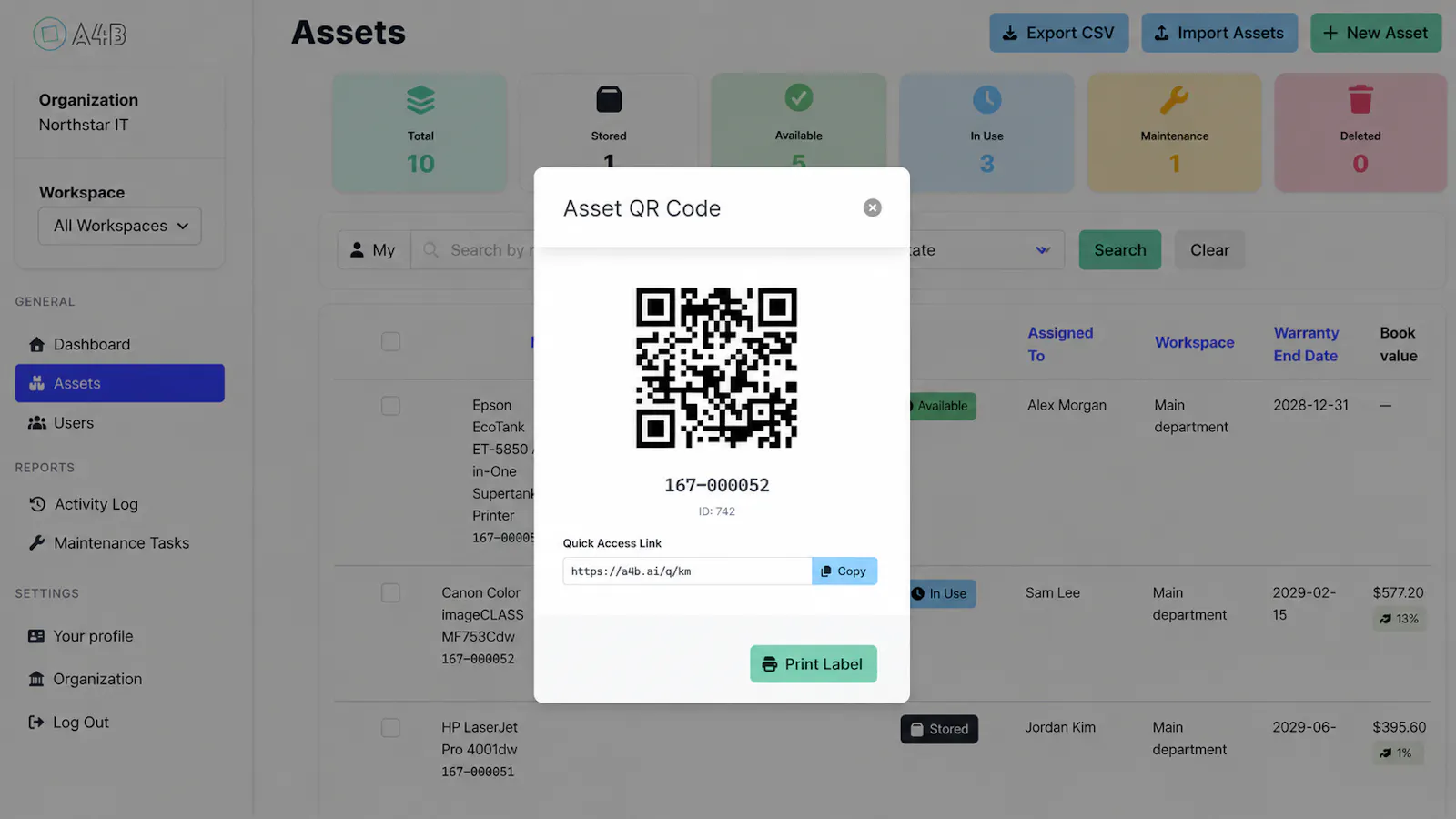 A4B CMMS screenshot 5