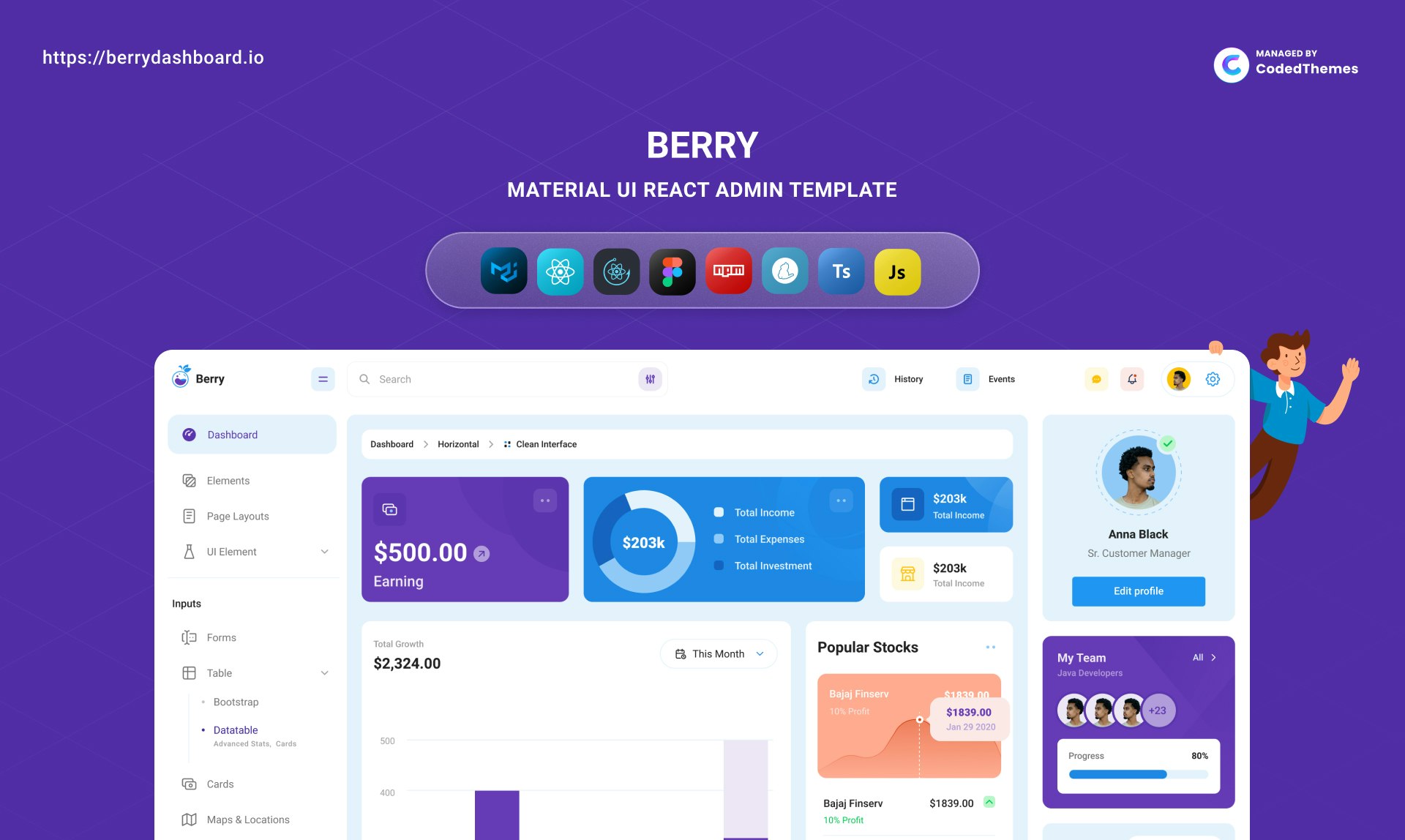 Berry - Free React Admin Template gallery image