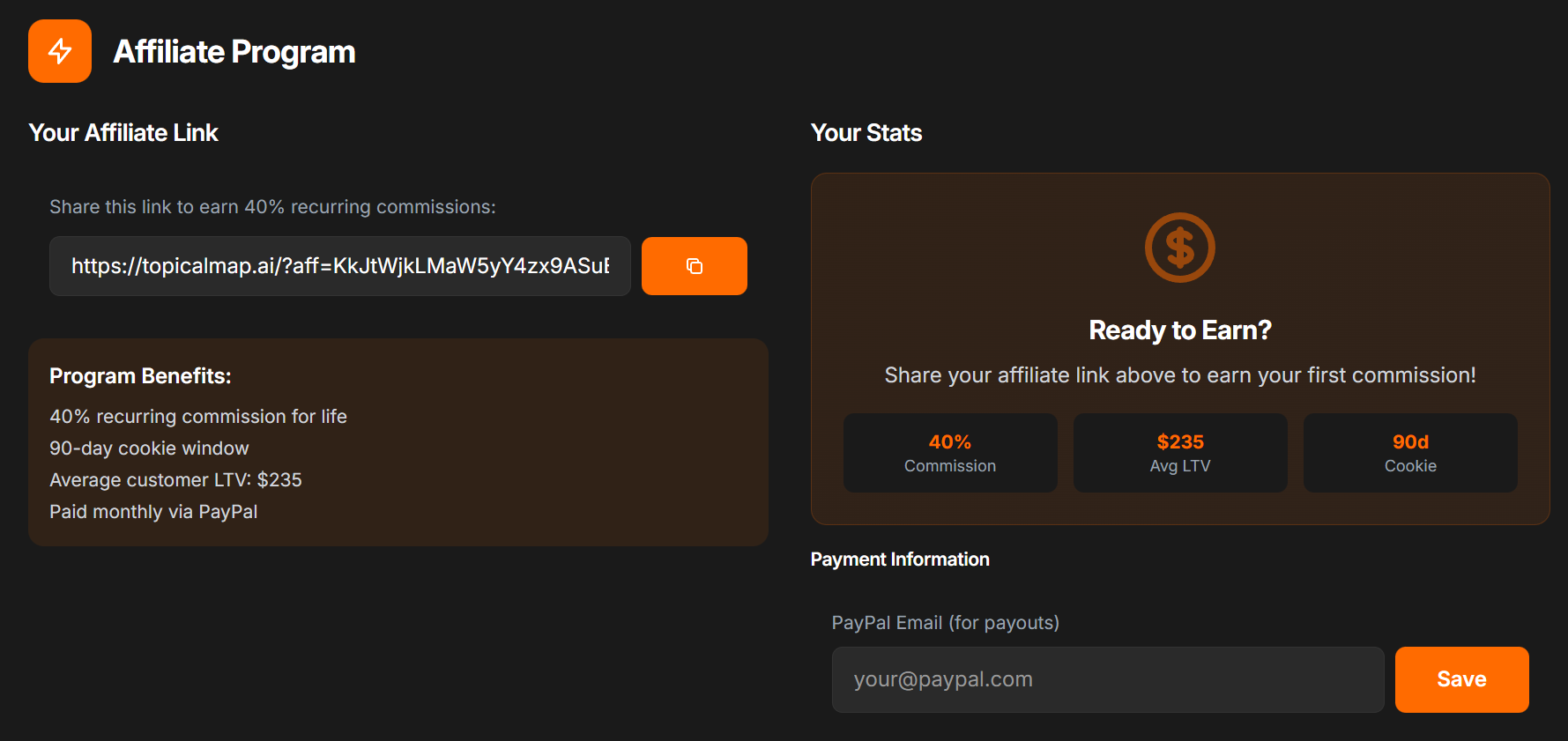 Topical Map AI - Main screenshot showing features and interface