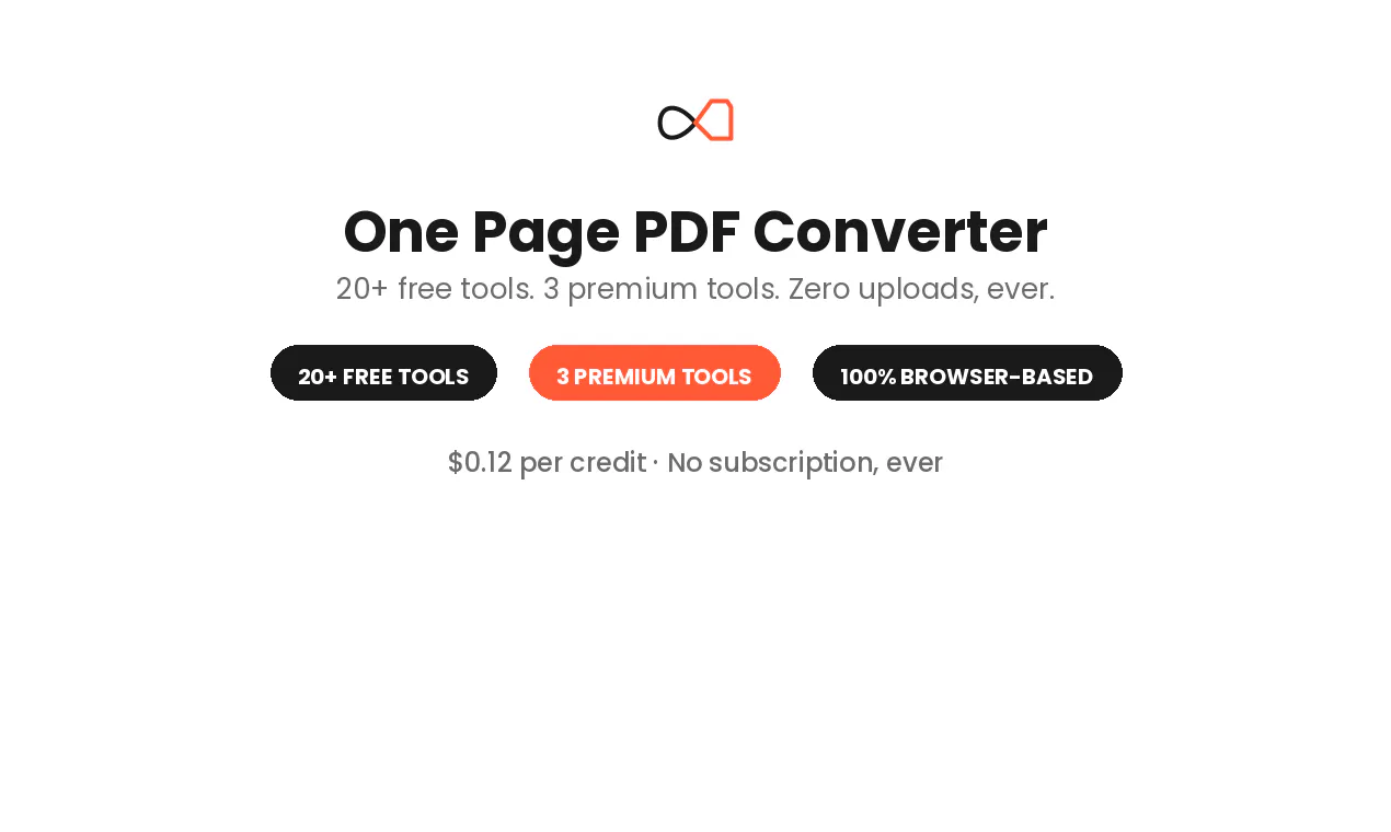 One Page PDF Converter gallery image