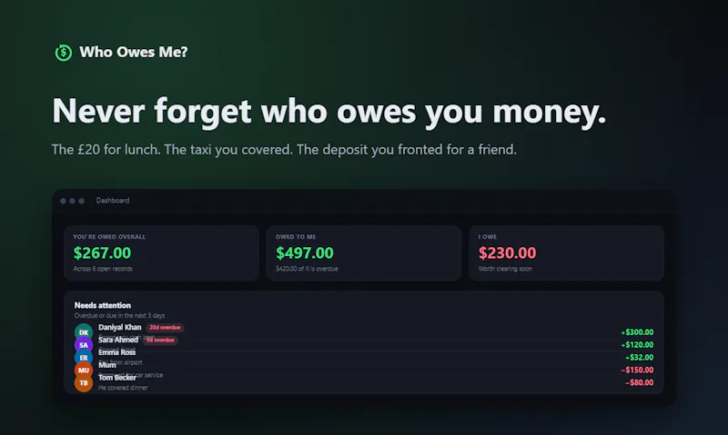 Who Owes Me? screenshot 2