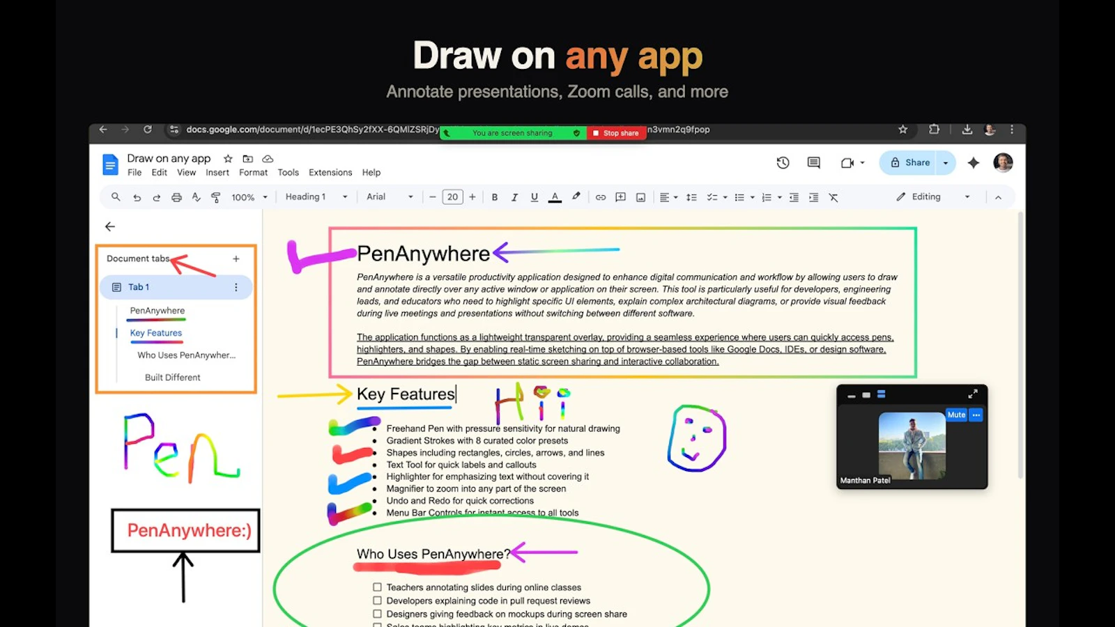 PenAnywhere screenshot 1 (video preview)