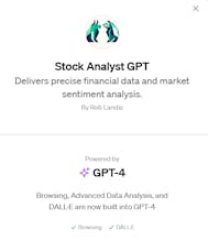 AI Stock Analyst (powered by ChatGPT4) gallery image