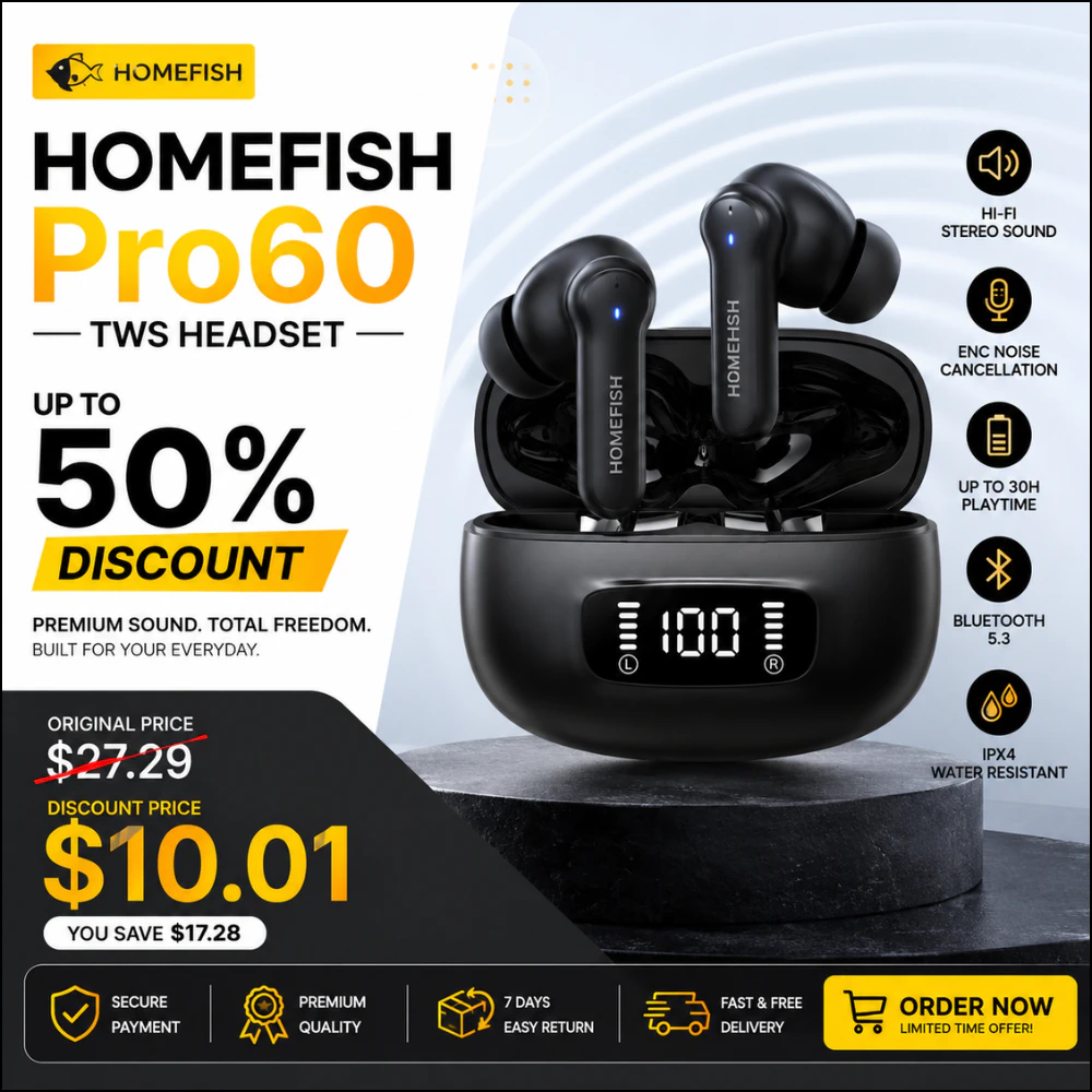 Get HOMEFISH Pro60 At Half Price Today. logo