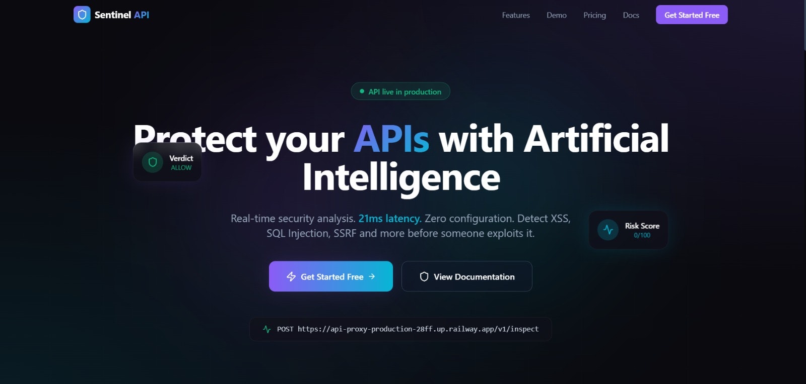Sentinel API