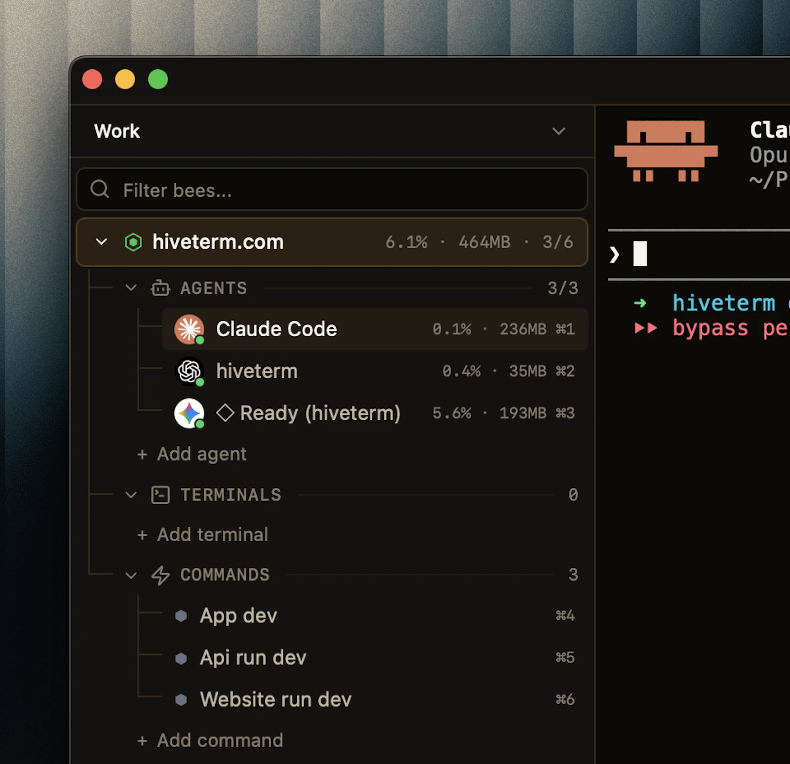 HiveTerm screenshot 2