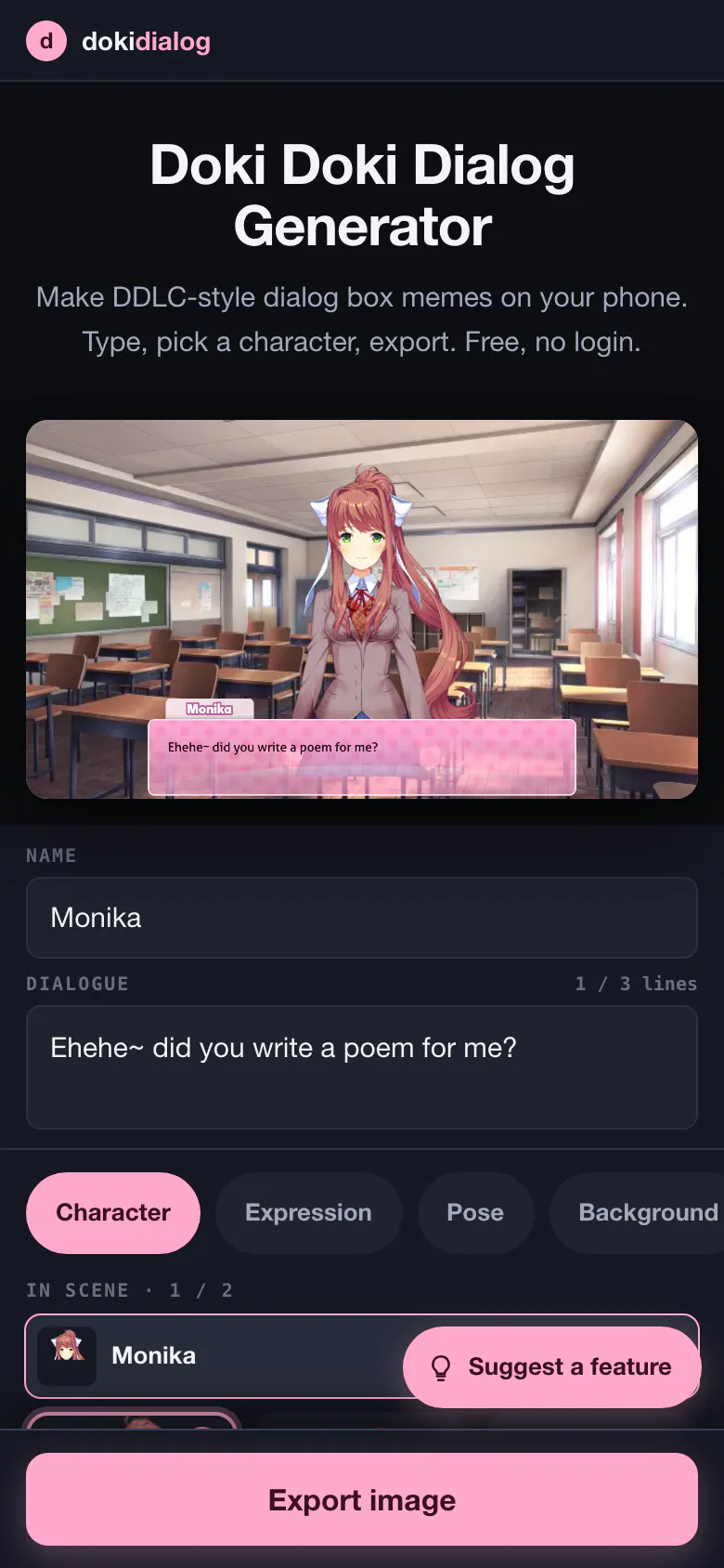 Doki Doki Dialog Generator gallery image