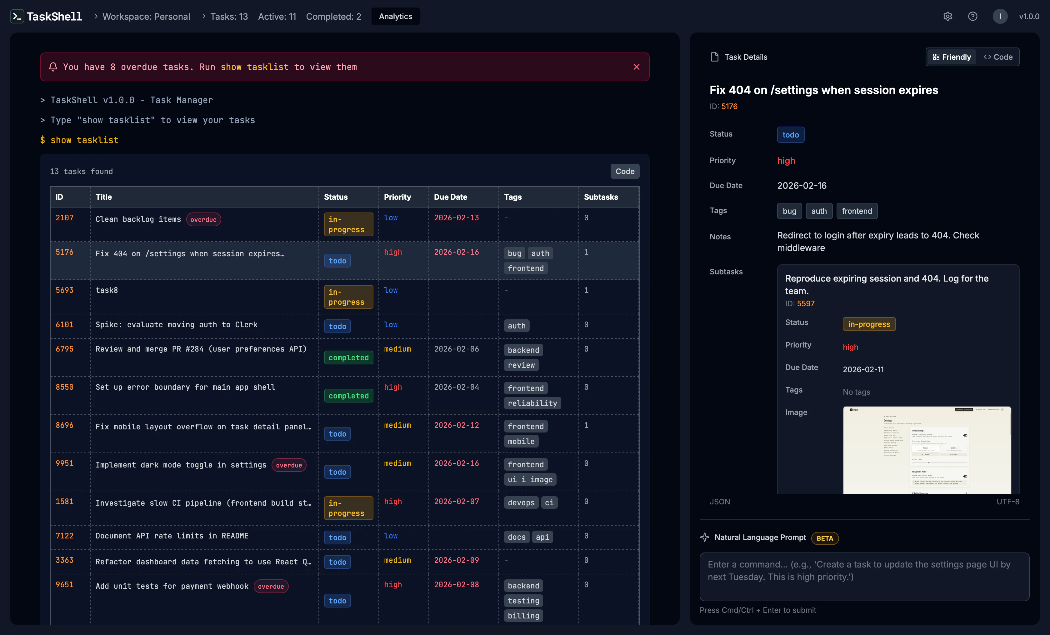 TaskShell screenshot 3