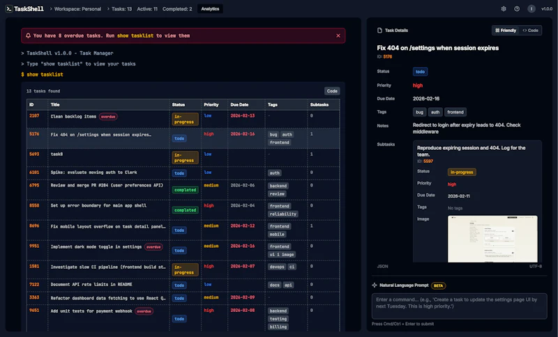 TaskShell screenshot 3