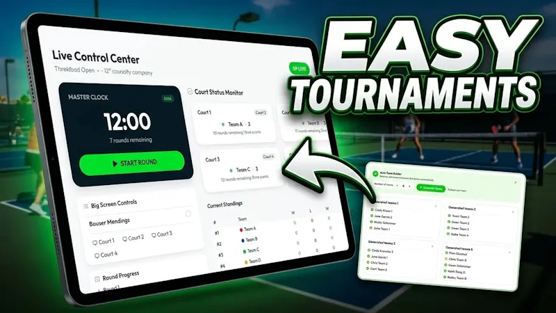 TournamentSimple — Pickleball Software screenshot 1 (video preview)