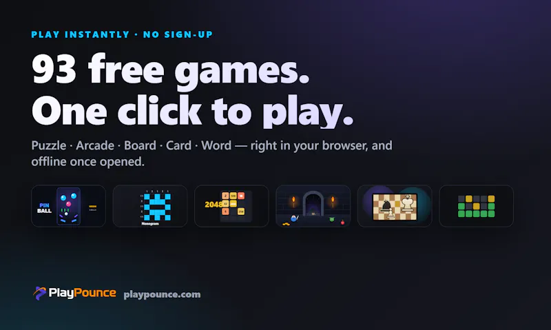 PlayPounce — free game hub screenshot 2