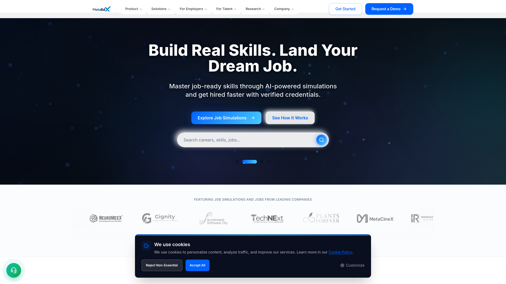 MetaEdx - Main product screenshot demonstrating key features and user interface