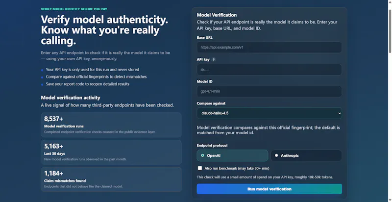 ModelVerify.ai screenshot 1