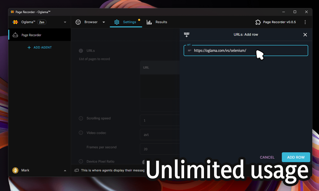 Website Recorder | Oglama - Screenshot 3 showing product features and functionality