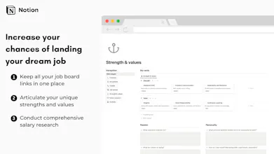 Job Hunt Notion Template gallery image