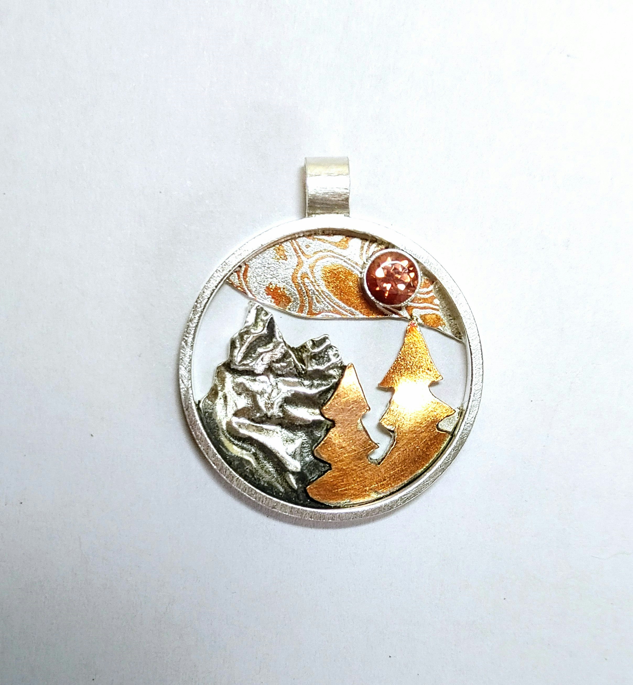 Handmade Mountain Pendants gallery image