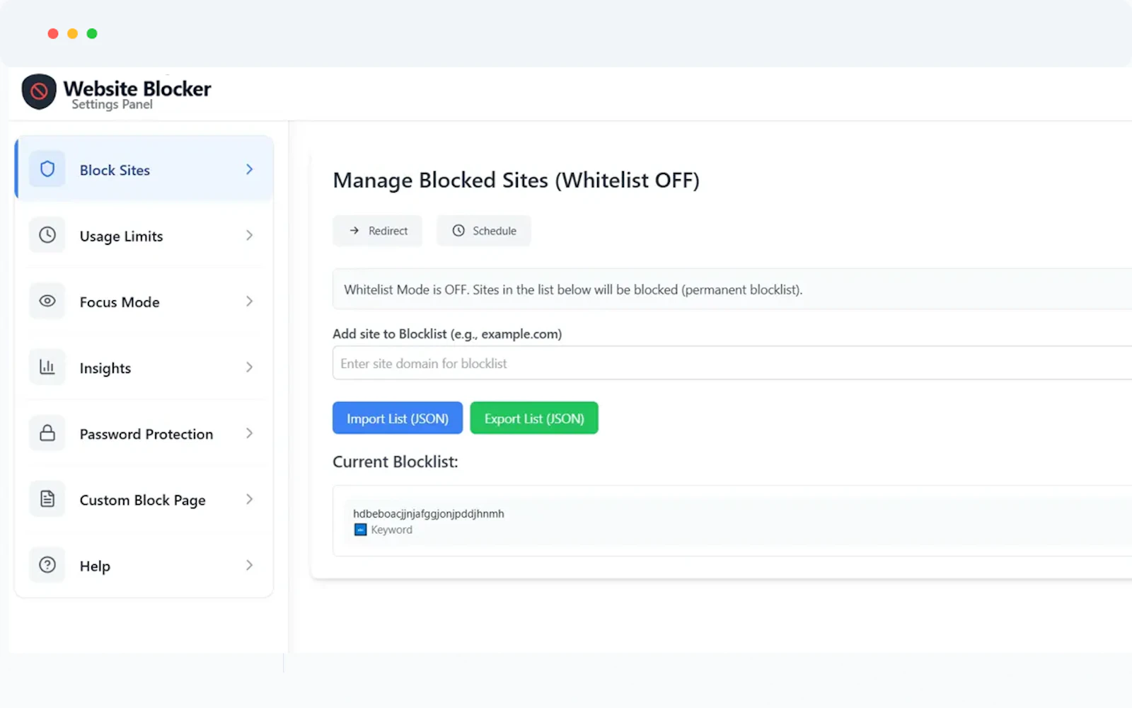 Website Blocker screenshot 2