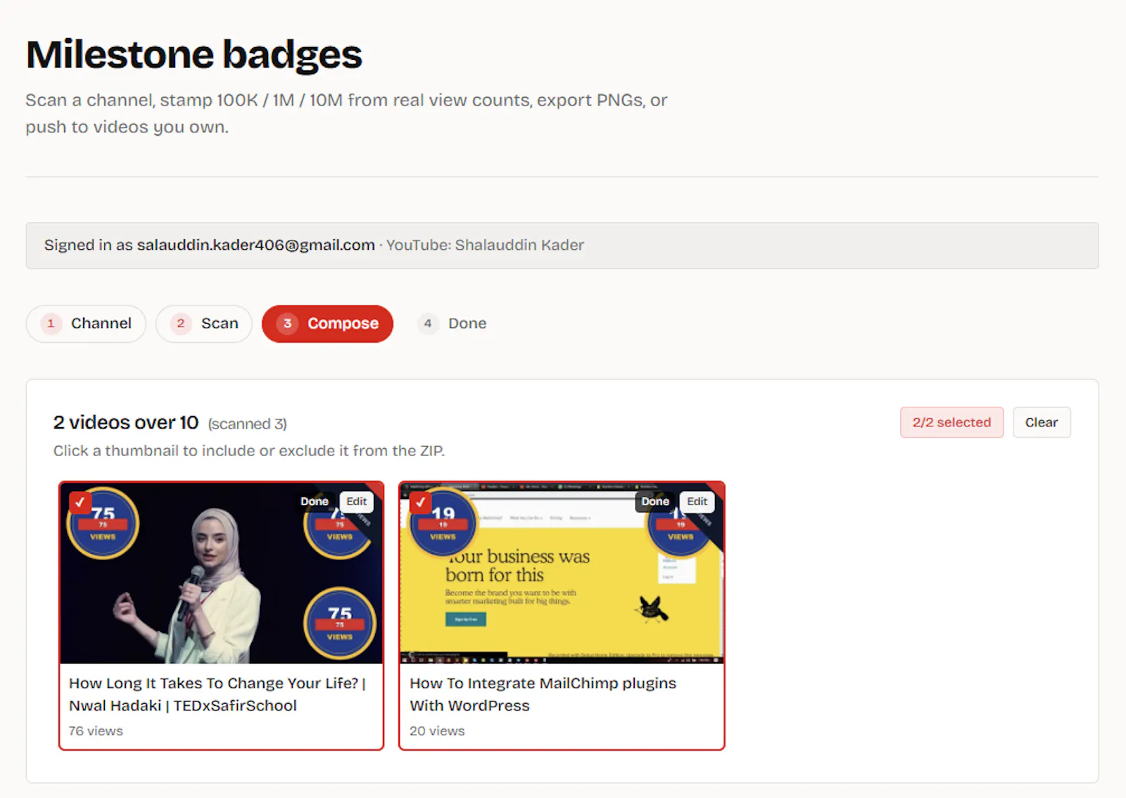 BadgeMilestone screenshot 3