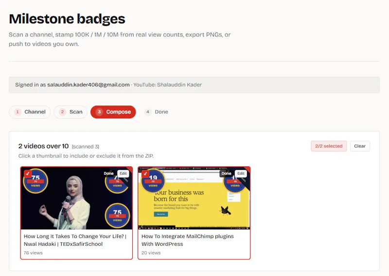 BadgeMilestone screenshot 3