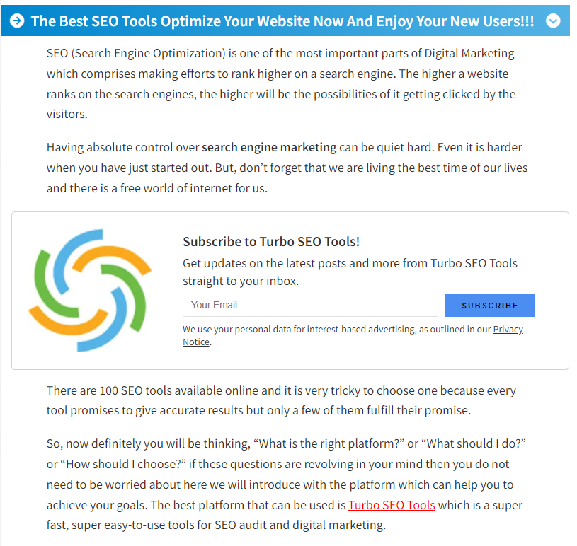Turbo SEO Araçları - % 100 ücretsiz SEO araçları çevrimiçi medya 1