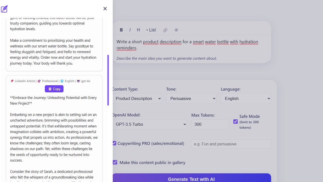 WriteForge AI gallery image