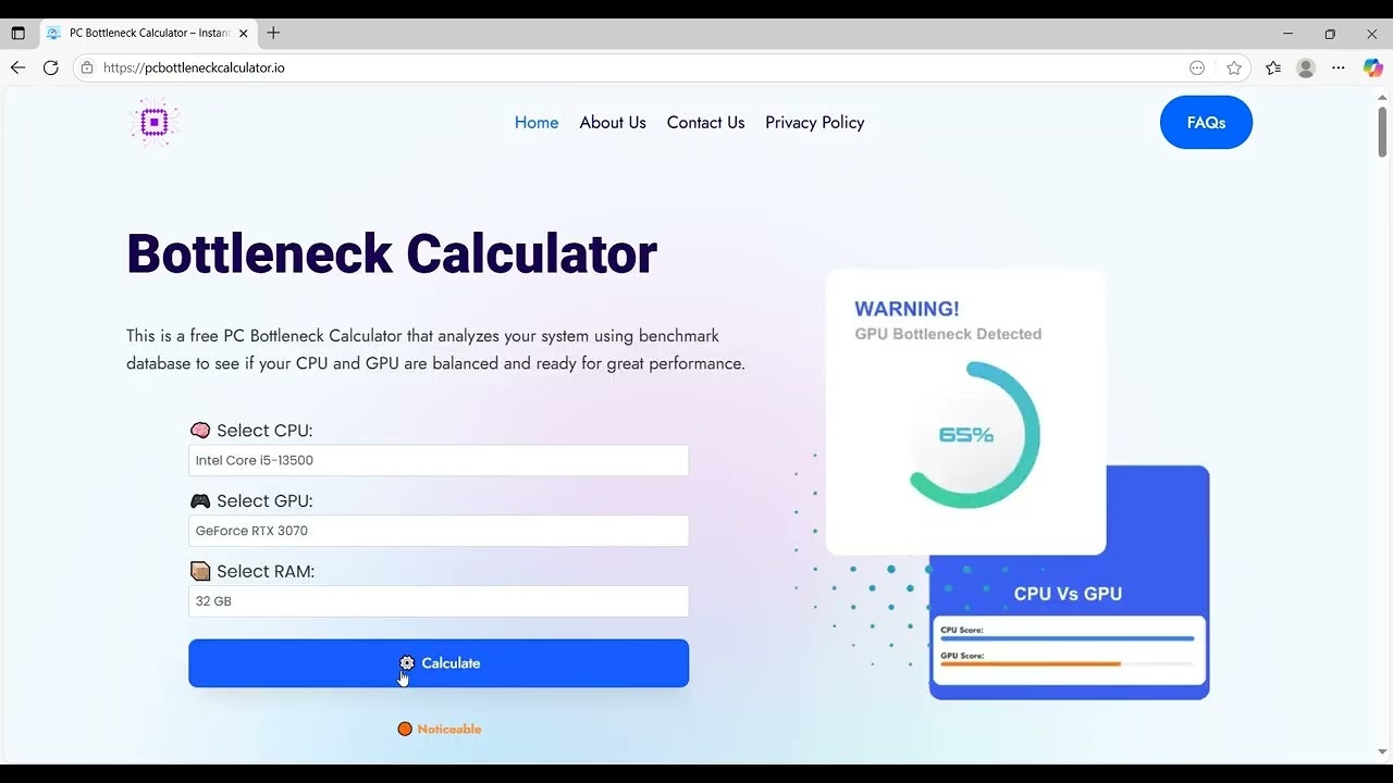 PC Bottleneck Calculator gallery image