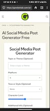 AI Social Media Post Generator gallery image