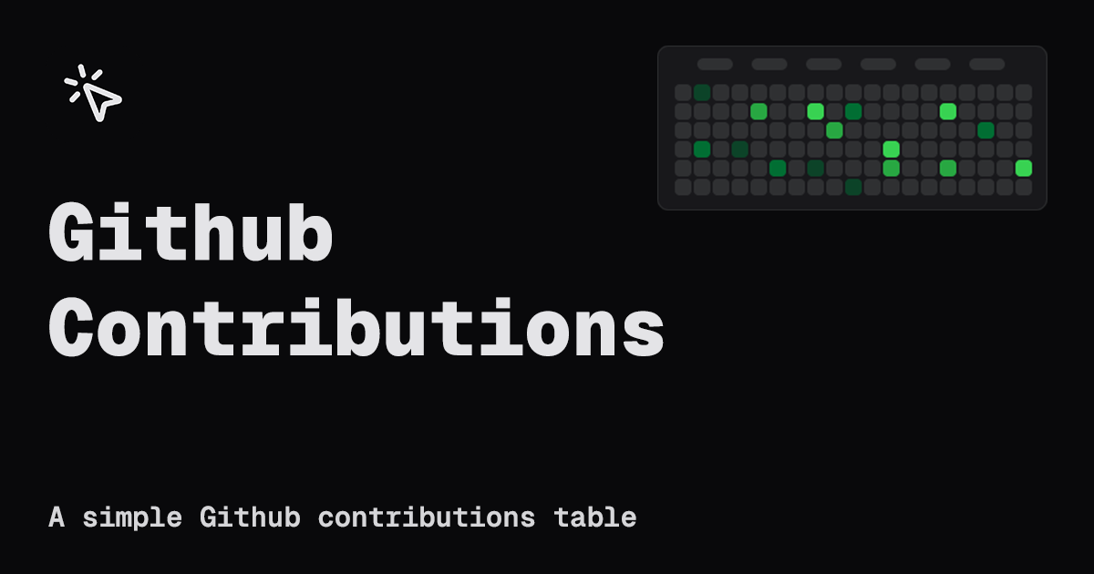 Media Các thành phần đóng góp của GitHub - Một bảng đóng góp GitHub cơ bản. 1
