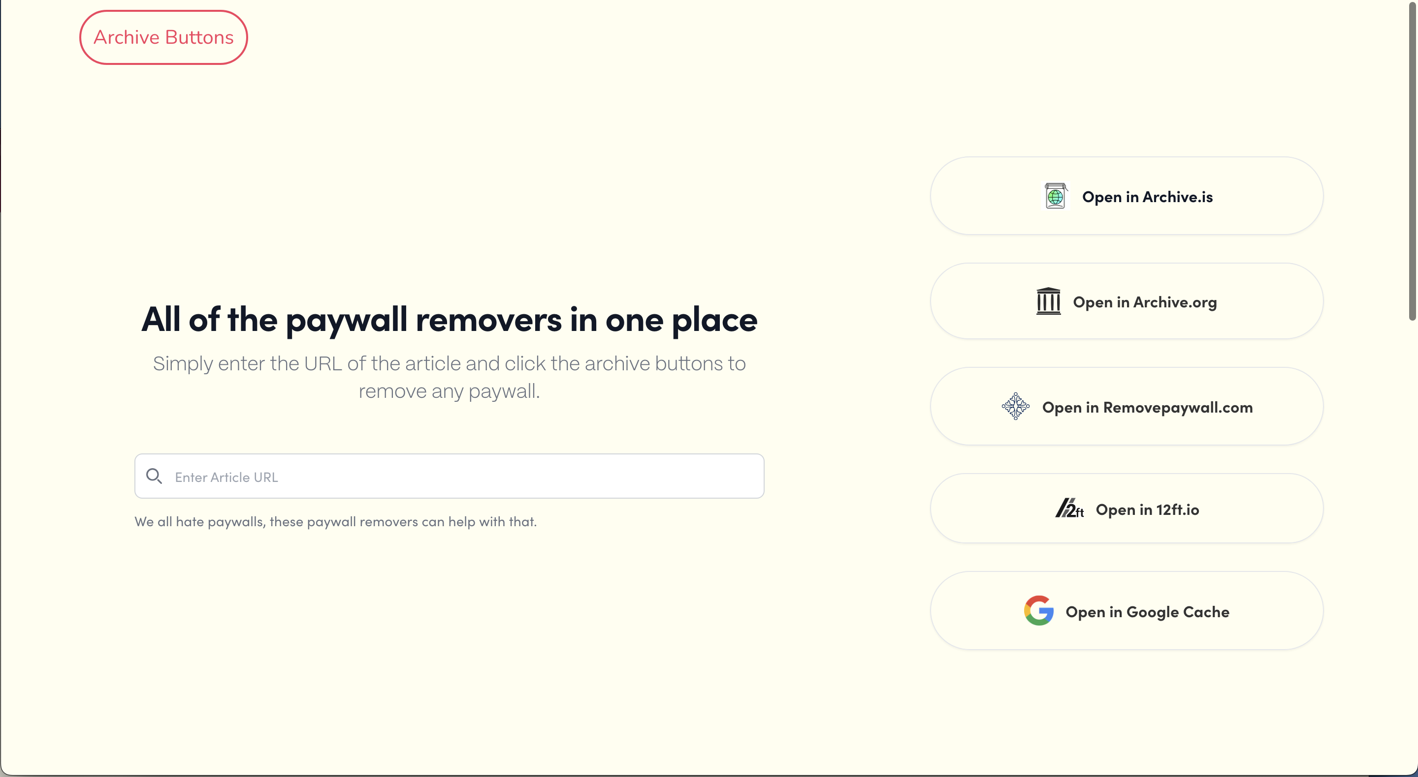 startuptile Paywall Removers-Remove paywalls on any article for free