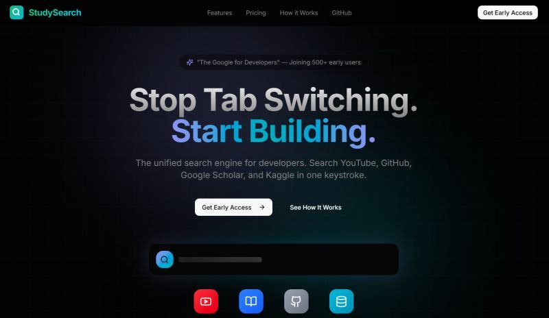 StudySearch - Main product screenshot demonstrating key features and user interface