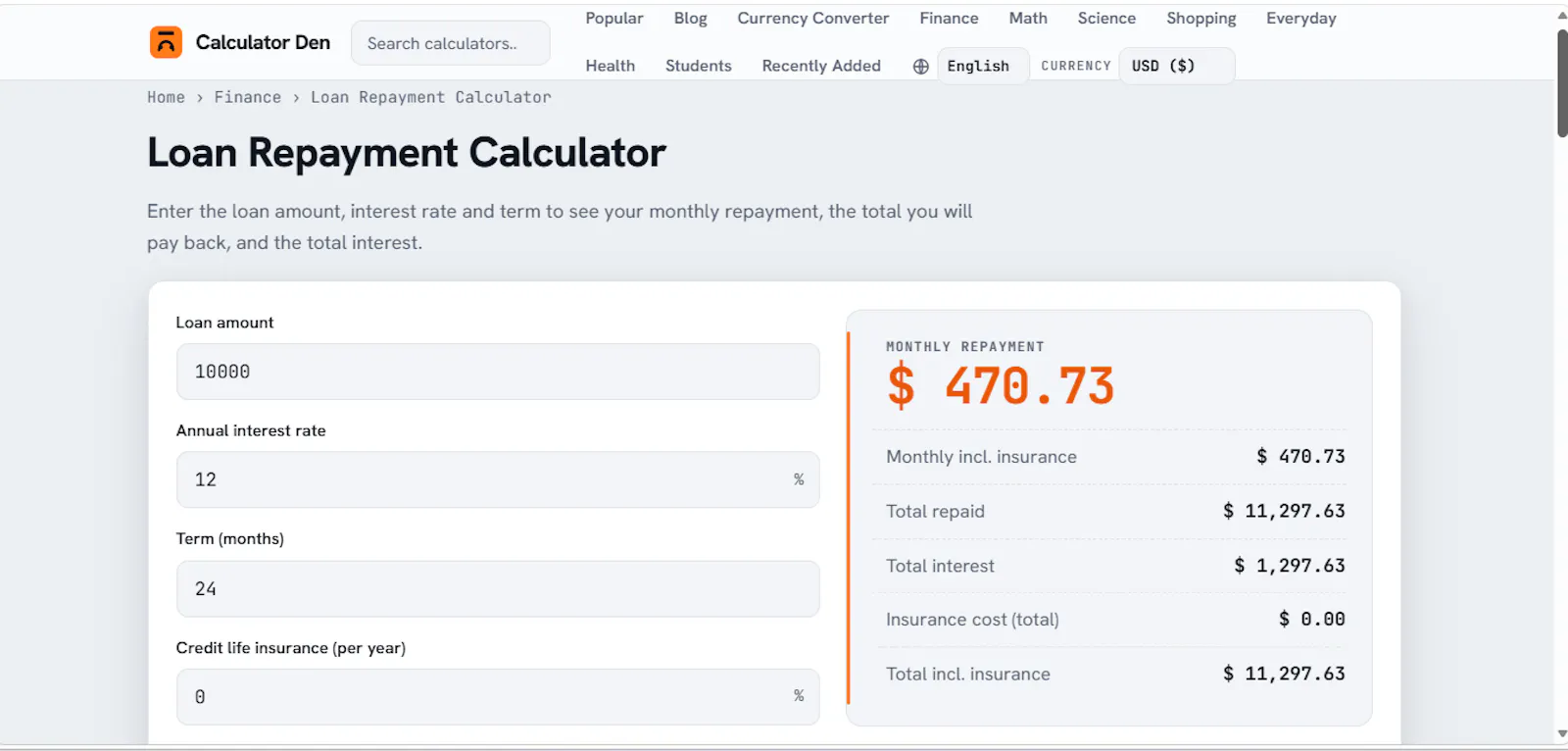 Calculator Den screenshot 4