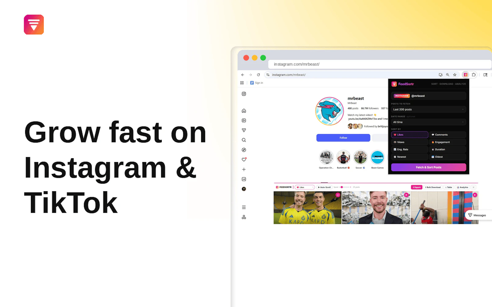 FeedSortr: Sort Instagram & TikTok feeds screenshot 3