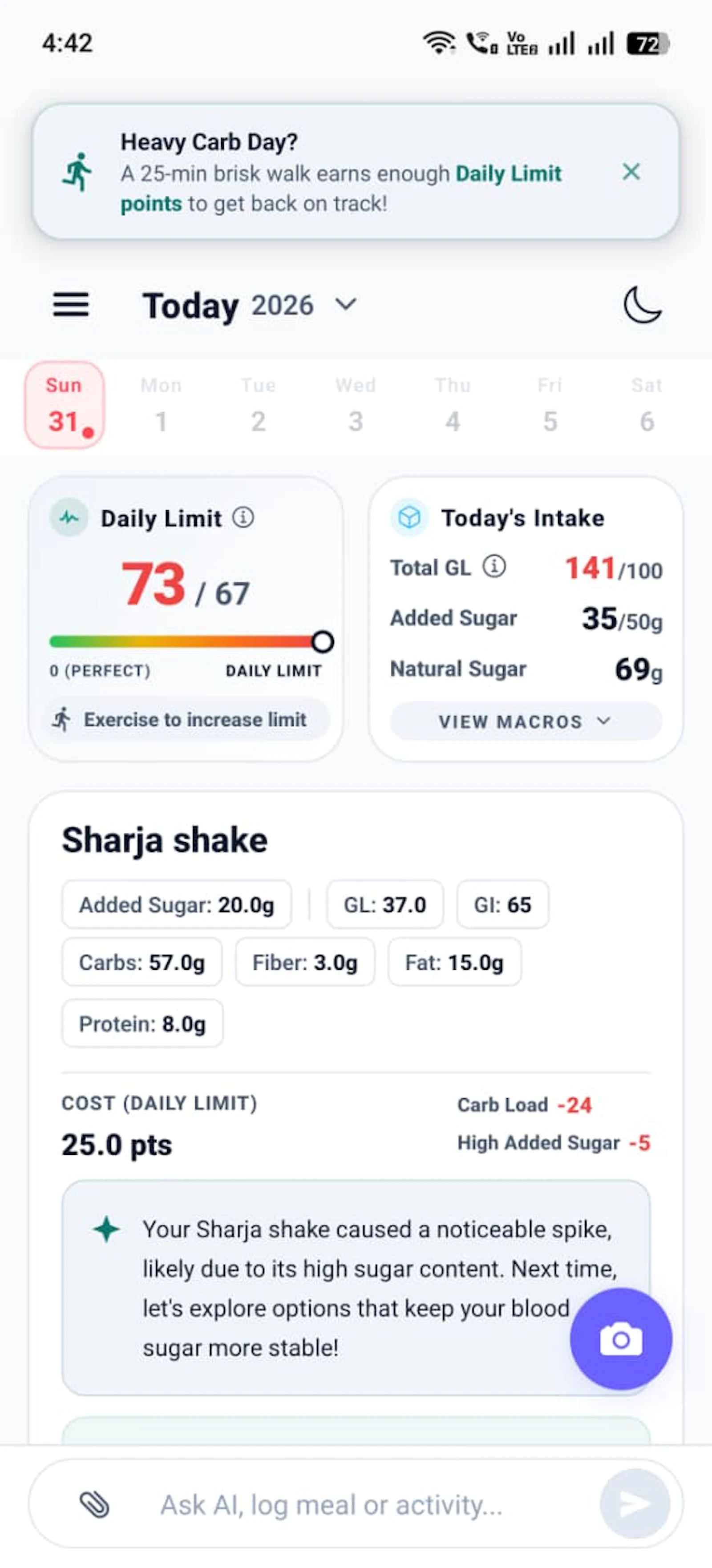 Blood Sugar Meal Tracker App - Sugu screenshot 5